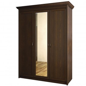 Шкаф для одежды 3-дверный с зеркалом №671 Флоренция Дуб оксфорд в Серове - serov.mebel-74.com | фото