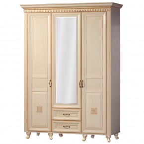 Шкаф для одежды 3-х дверный №470 Марлен Кремовый белый в Серове - serov.mebel-74.com | фото