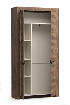 Шкаф для одежды 33.18 "Лючия" (бетон пайн белый / венге / белый) в Серове - serov.mebel-74.com | фото