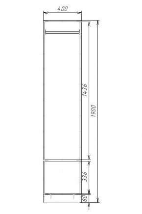 Шкаф для Одежды ЭШ1-РП-19-4 (ручка профильная) серия "Экон" в Серове - serov.mebel-74.com | фото