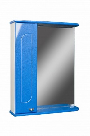 Шкаф-зеркало Радуга Синий металлик 55 левый АЙСБЕРГ (DA1129HZR) в Серове - serov.mebel-74.com | фото