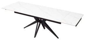 Стол FORIO 160 MATT WHITE MARBLE SOLID CERAMIC / BLACK, ®DISAUR в Серове - serov.mebel-74.com | фото