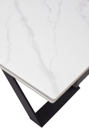 Стол LIVORNO 180 MATT WHITE MARBLE SOLID CERAMIC / BLACK, ®DISAUR в Серове - serov.mebel-74.com | фото