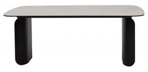 Стол NORD 200 TL-102 Бежевый мрамор, испанская керамика / черный каркас, ®DISAUR в Серове - serov.mebel-74.com | фото