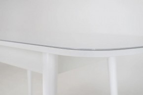 Стол раскладной со стеклом (опоры массив цилиндрический) "Хоста" в Серове - serov.mebel-74.com | фото