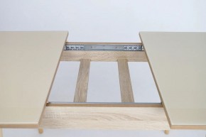 Стол раскладной со стеклом (опоры массив цилиндрический) "Хоста" в Серове - serov.mebel-74.com | фото