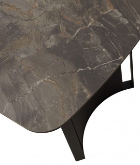 Стол RASMUS 160 KL-80 Серый мрамор, итальянская керамика / черный каркас, ®DISAUR в Серове - serov.mebel-74.com | фото