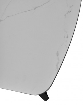 Стол RASMUS 160 TL-45 Белый мрамор, испанская керамика / черный каркас, ®DISAUR в Серове - serov.mebel-74.com | фото