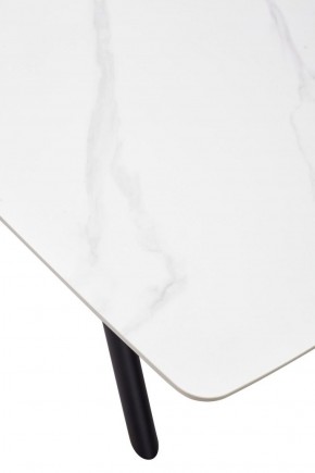 Стол RIVOLI 140 MATT WHITE MARBLE SOLID CERAMIC / BLACK, ®DISAUR в Серове - serov.mebel-74.com | фото